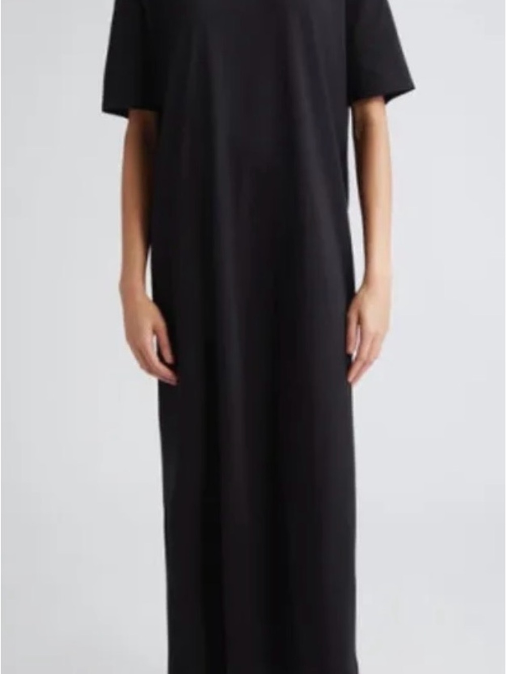 Loulou Studio Black Maxi T-Shirt Dress